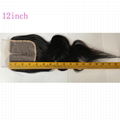 10A T shape 4x4 closure body wave human hair Brazilian Human Hair Weaves middle  10