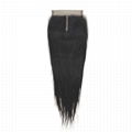 10A T shape 4x4 closure Straight human hair Brazilian Human Hair Weaves middle 