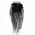 10A T shape 4x4 closure Straight human hair Brazilian Human Hair Weaves middle  4