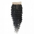 10A T shape 4x4 closure Straight human hair Brazilian Human Hair Weaves middle 