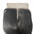 10A T shape 4x4 closure Straight human hair Brazilian Human Hair Weaves middle 