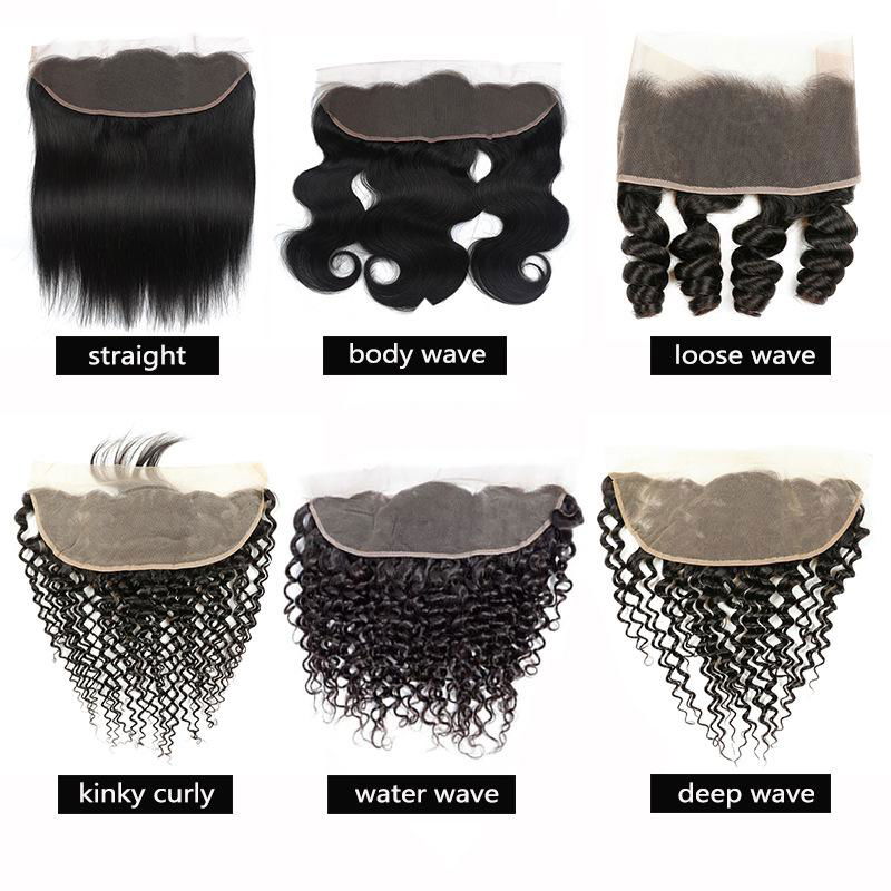 10A T shape 4x4 deep wave human hair Brazilian Human Hair Weaves middle part  2