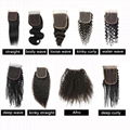 10A T shape 4x4 deep wave human hair Brazilian Human Hair Weaves middle part 