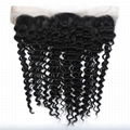 10A  4x13 closure frontal Straight Curly deep wave closure human hair Brazilian 