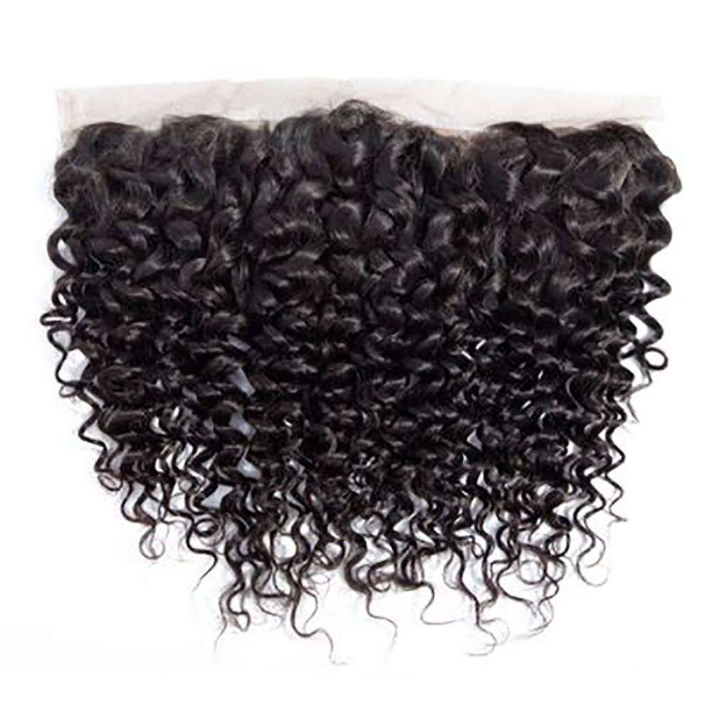 10A  4x13 closure frontal Curly deep wave straight closure human hair Brazilian 