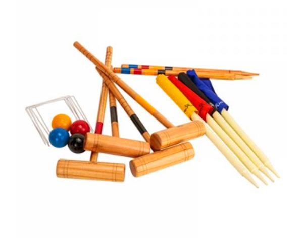 4 player kids Wooden Croquet Set 1