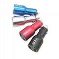Quick bluetooth mini wireless USB ports car charger for mobile