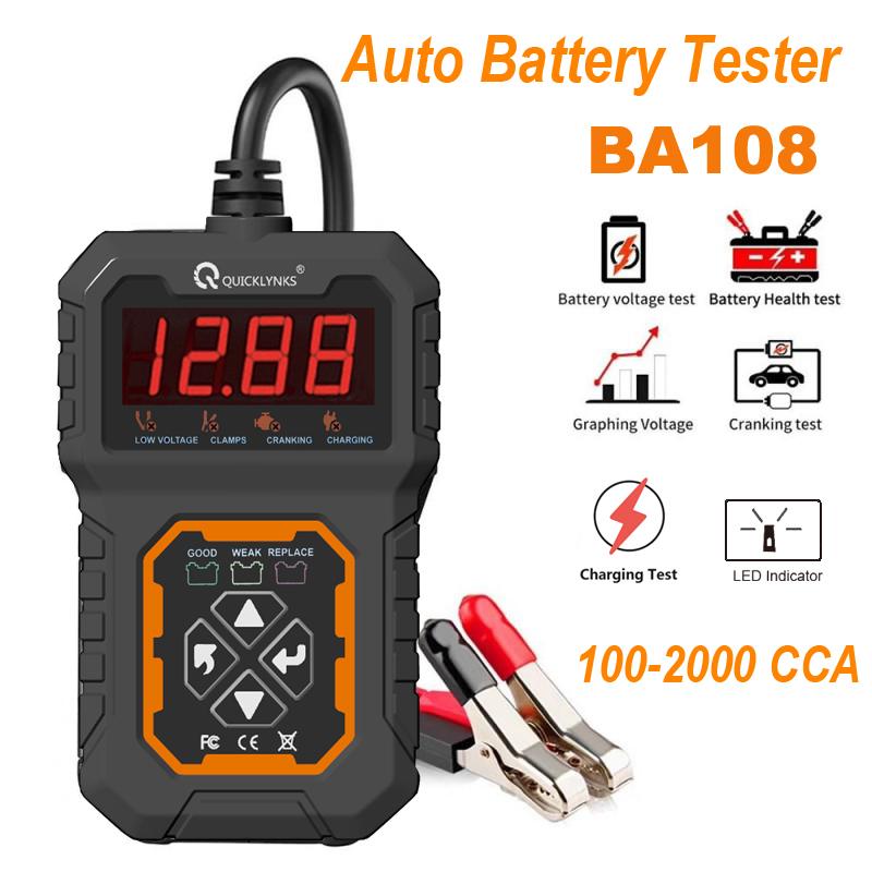 car charging cranking test 12V lead acid/lithium Auto car battery tester  3