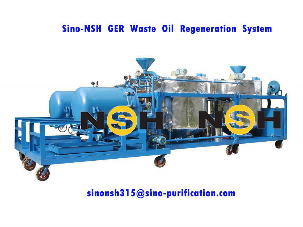 Sino-NSH waste oil recycling plant for black egine oil 