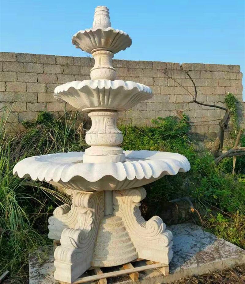 廠家定製黃鏽石跌水缽園林庭院水池噴水琺大型黃金麻石雕噴泉 4