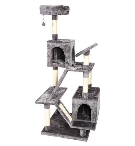 POILS BEBE CAT ACTIVITY TREE TOWER, 61-INCH MULTILEVEL PLAY SCRATCHING POST WITH