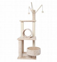 POILS BEBE BEIGE-COLOR CAT ACTIVITY TREE AND TOWER