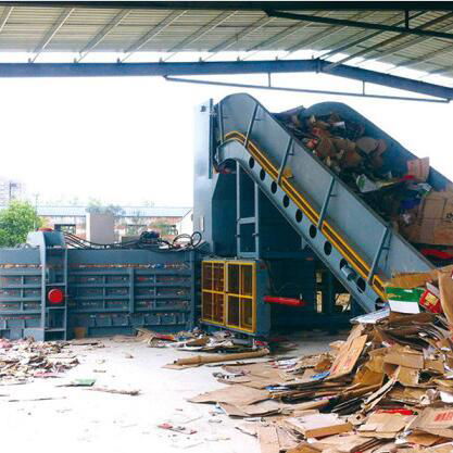 Automatic Waste Paper Baling Machine with Conveyor YDW200-I