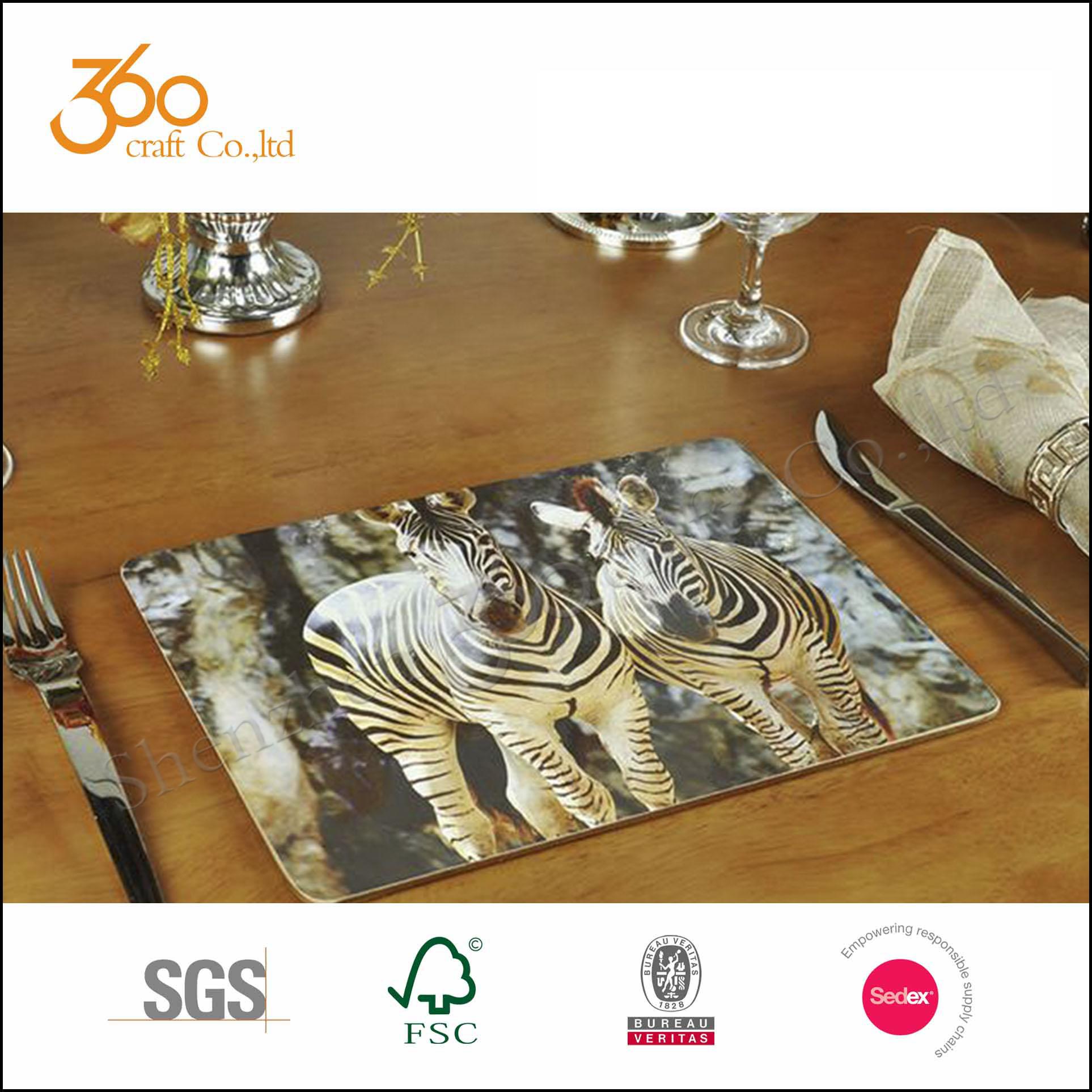 Cork Backed MDF Placemats And Coasters 03 360Craft (China