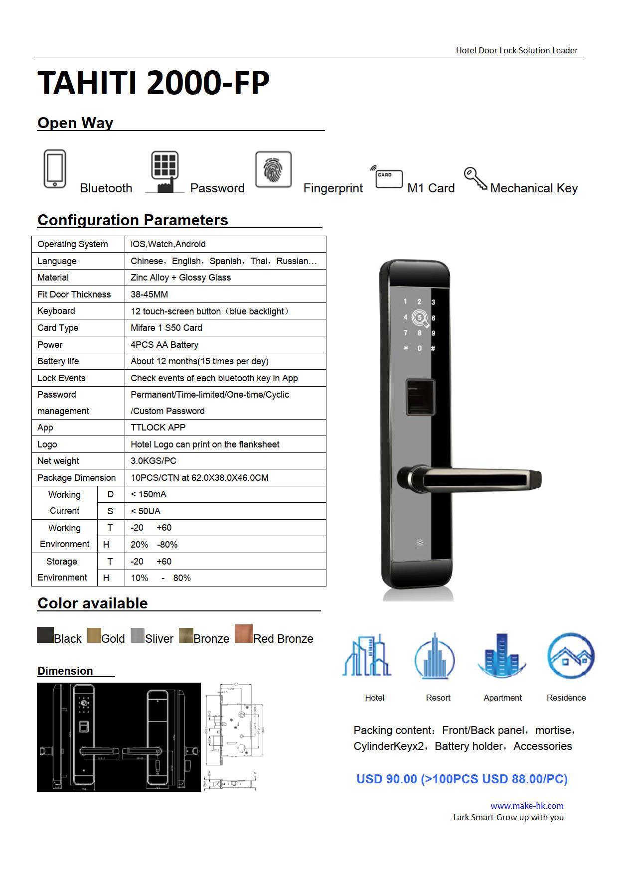 FINGERPRINT PASSWORD LOCK（APP） 3