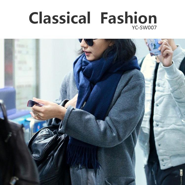 Classical fashion viscose wool scarf 2