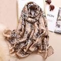 summer beach shawl wraps women silk scarf