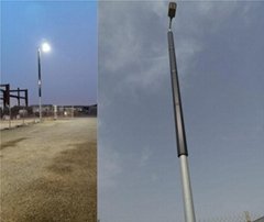 Vertical solar LED street light 