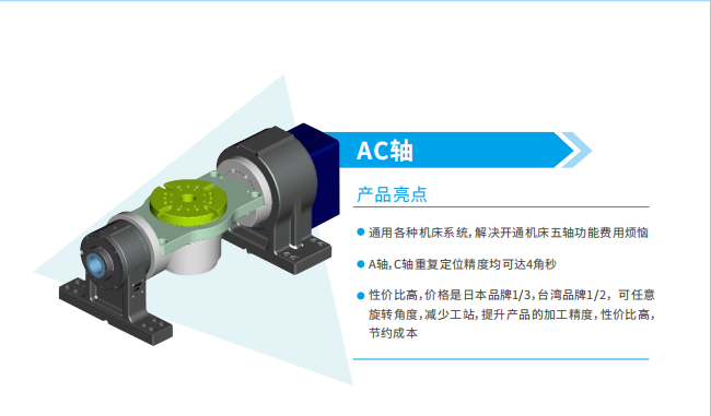 數控五軸4.5軸AC伺服電機分度旋轉盤 5