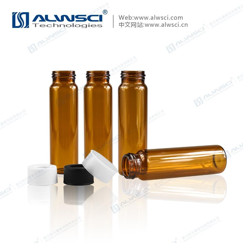 ALWSCI 透明棕色40mL取樣瓶VOA EPA TOC 樣品瓶 吹掃瓶  4