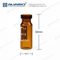 ALWSCI 2ml Crimp Top Vial 2ml Amber Glass Vial