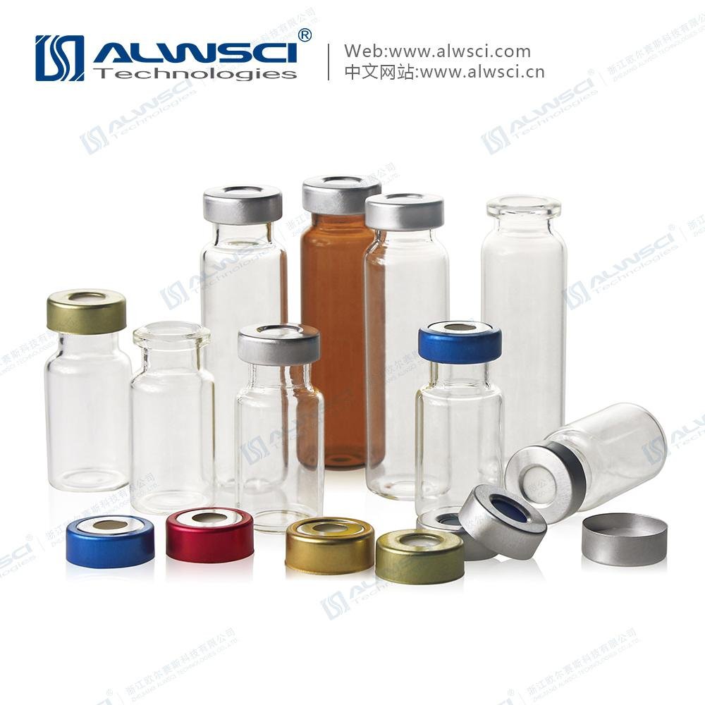ALWSCI 20mm Aluminum Cap with PTFE septa for GC Headspace Vial 2