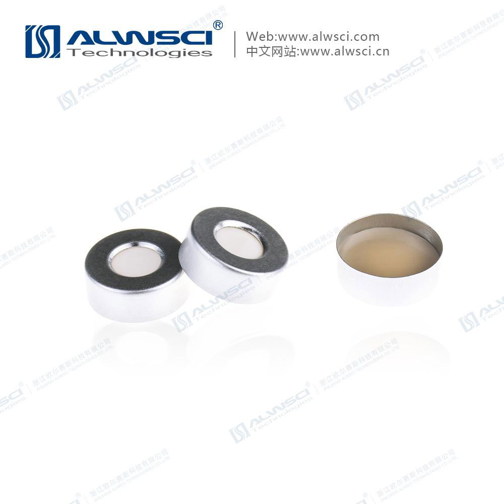 ALWSCI 20mm Aluminum Cap with PTFE septa for GC Headspace Vial 5