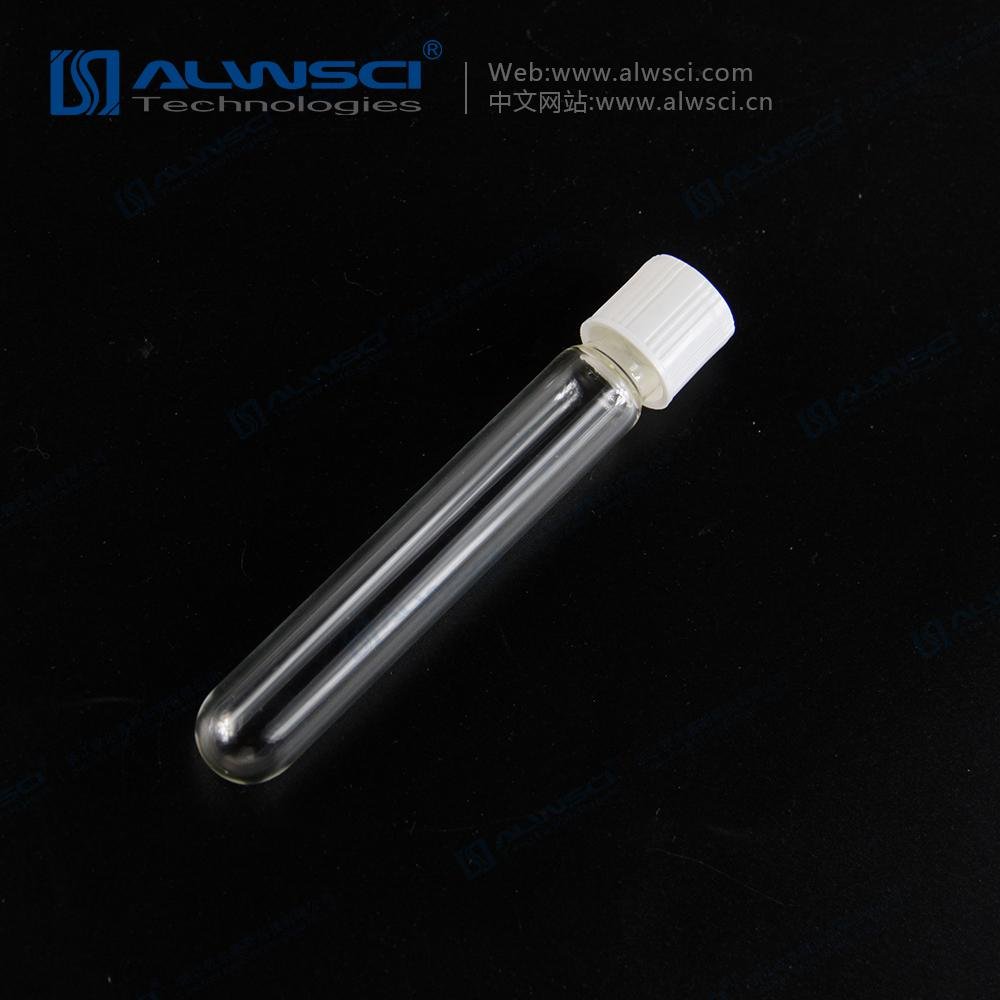 ALWSCI Clear Glass 10ml Screw Test Tube 6