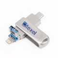 3-in-1 Multi-Device USB Flash Drive: Ultimate Storage Solution for Apple, Type-C