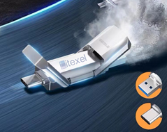 512GBSolid-state USB flash drive with dual interfaces (Type-C and standard USB) 