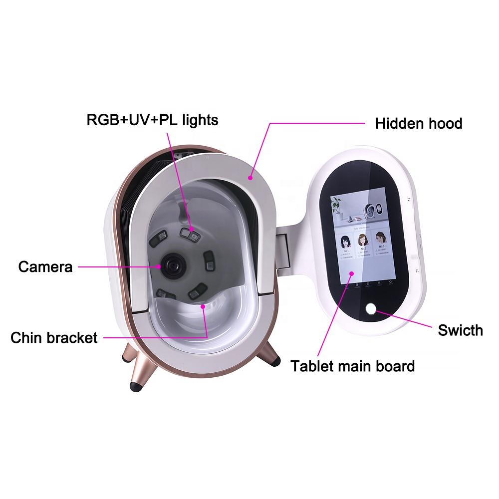 2021 New touch screen skin tester mirror skin analyzer 5