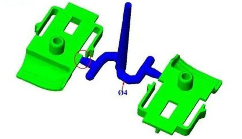 Mold design gate position inlet