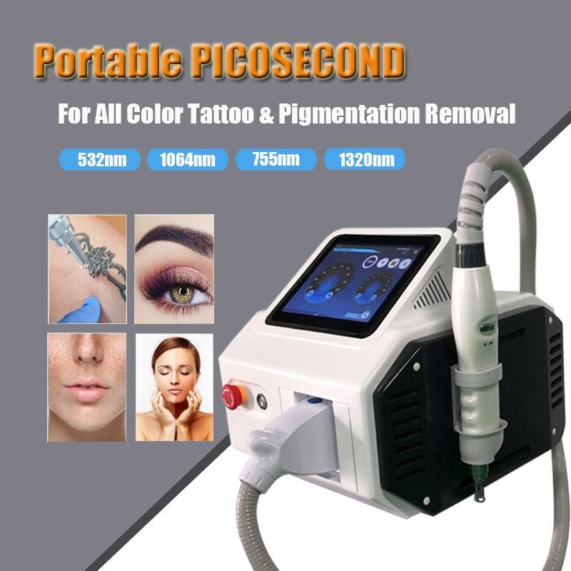 Portable Picosecond Ndyag Laser Tattoo Removal Machine with Perfect Effect