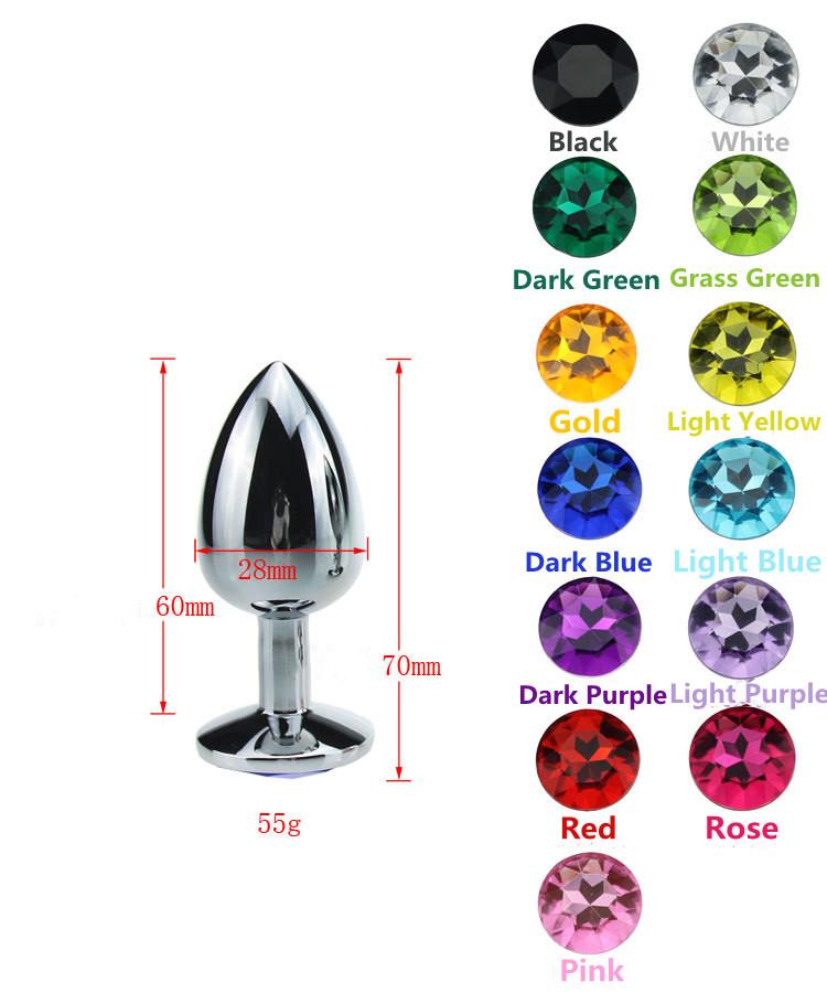 Quality Jewel Metal Butt Plug Sex Toys Cystal Butt Plug 4