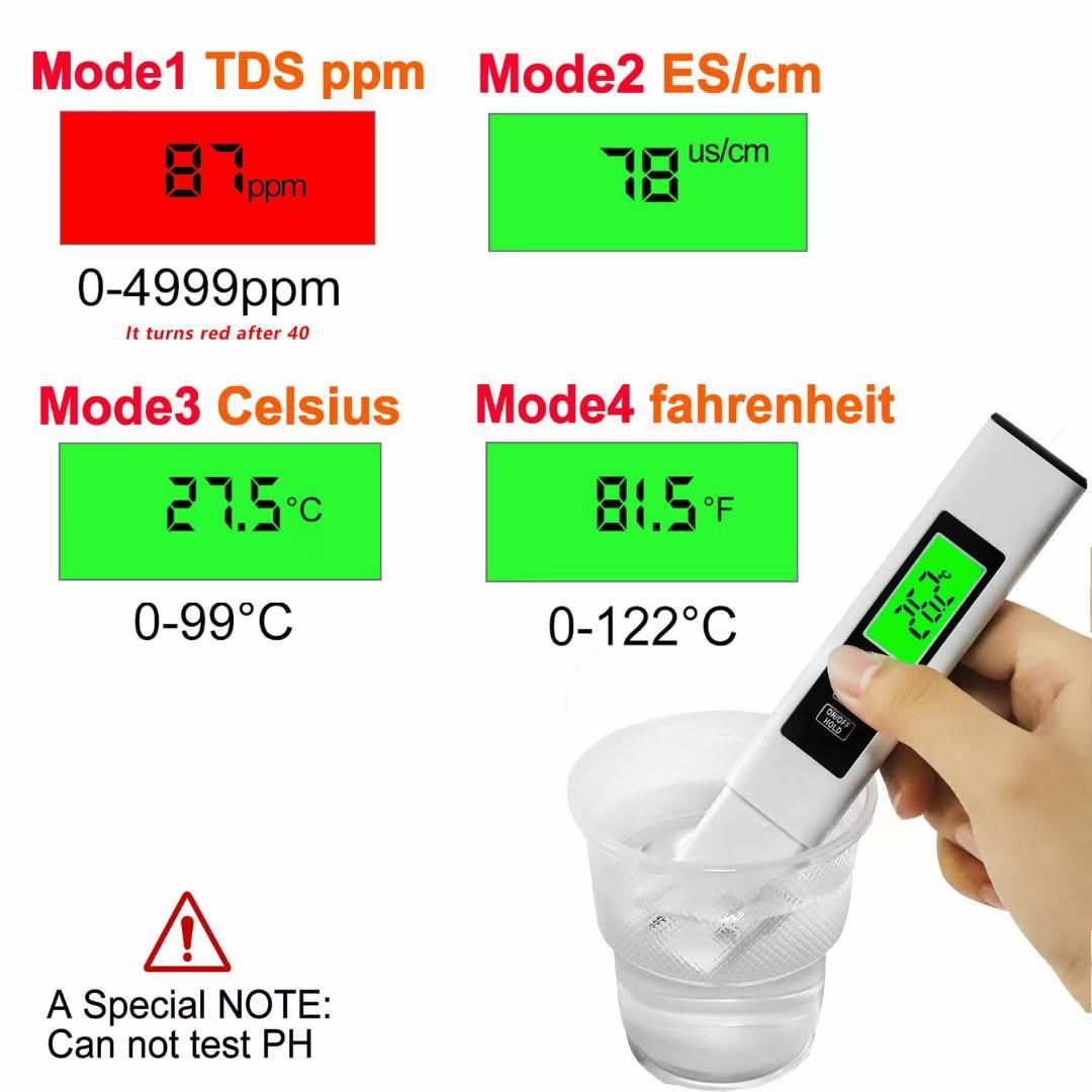 Factory direct supply new pen type water quality analyzer portable backlit tds p 5