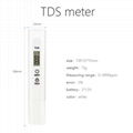 厂家直供新款白色水质检测笔tds-m1s可测tds温度三键 2