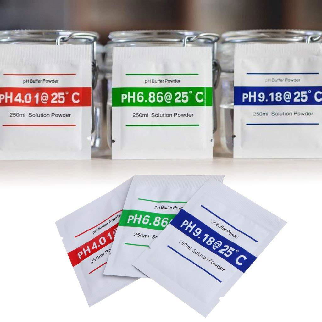 PH Buffer Powder 4.01/6.86/9.18 Calibration Solution Powder Packets for PH Meter 2