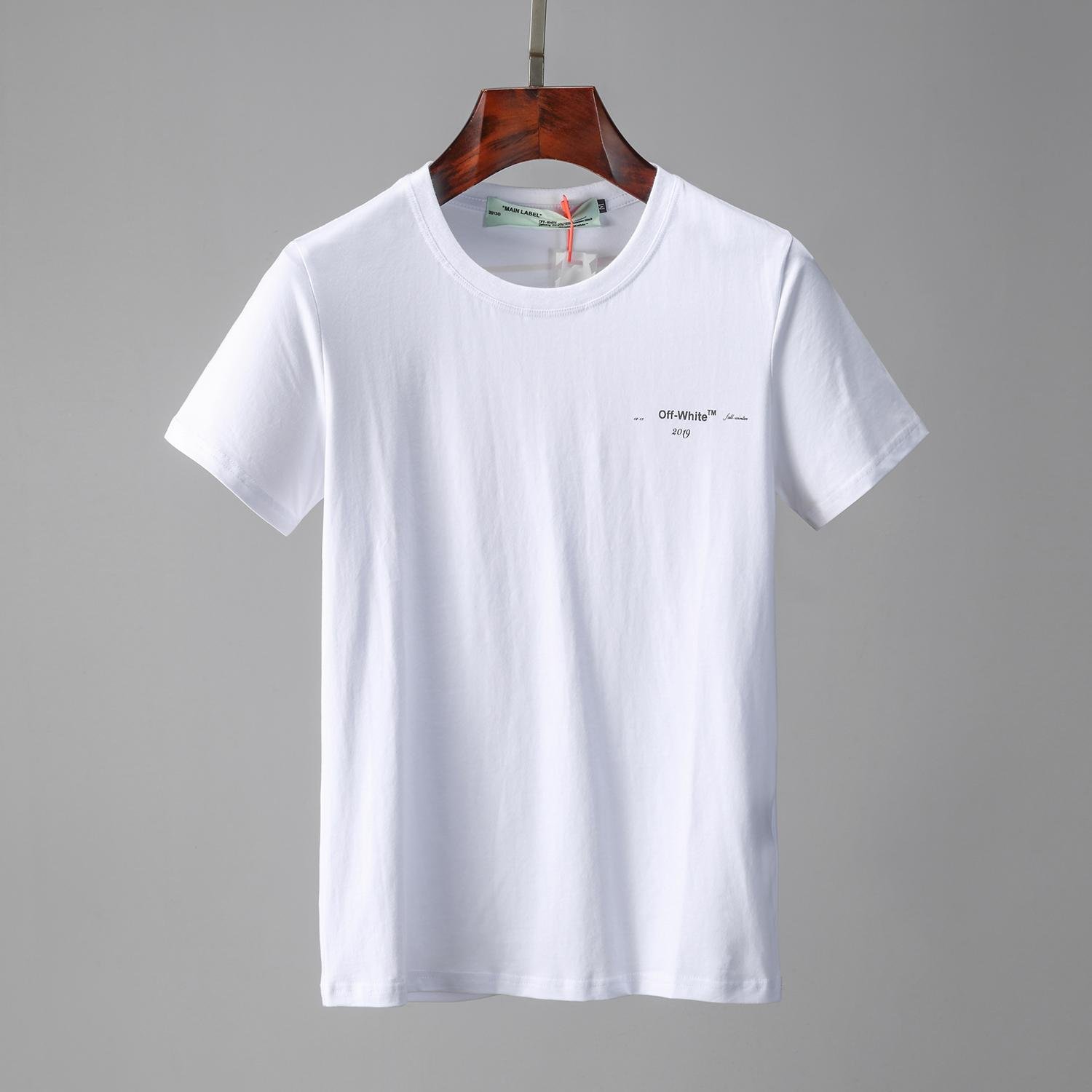 OFF-WHITE White Tape Arrow Print T-Shirt men cheap cotton tee,OG quality T-shirt 4
