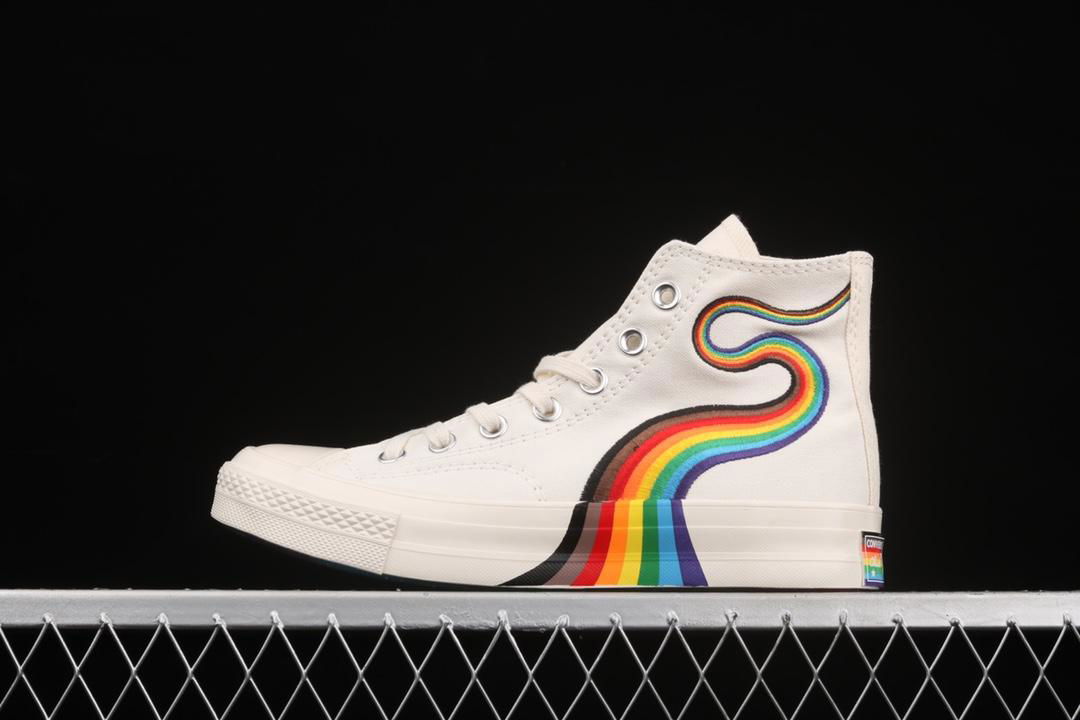 Converse Pride Chuck rainbow color fashion all-match canvas shoes casual shoes