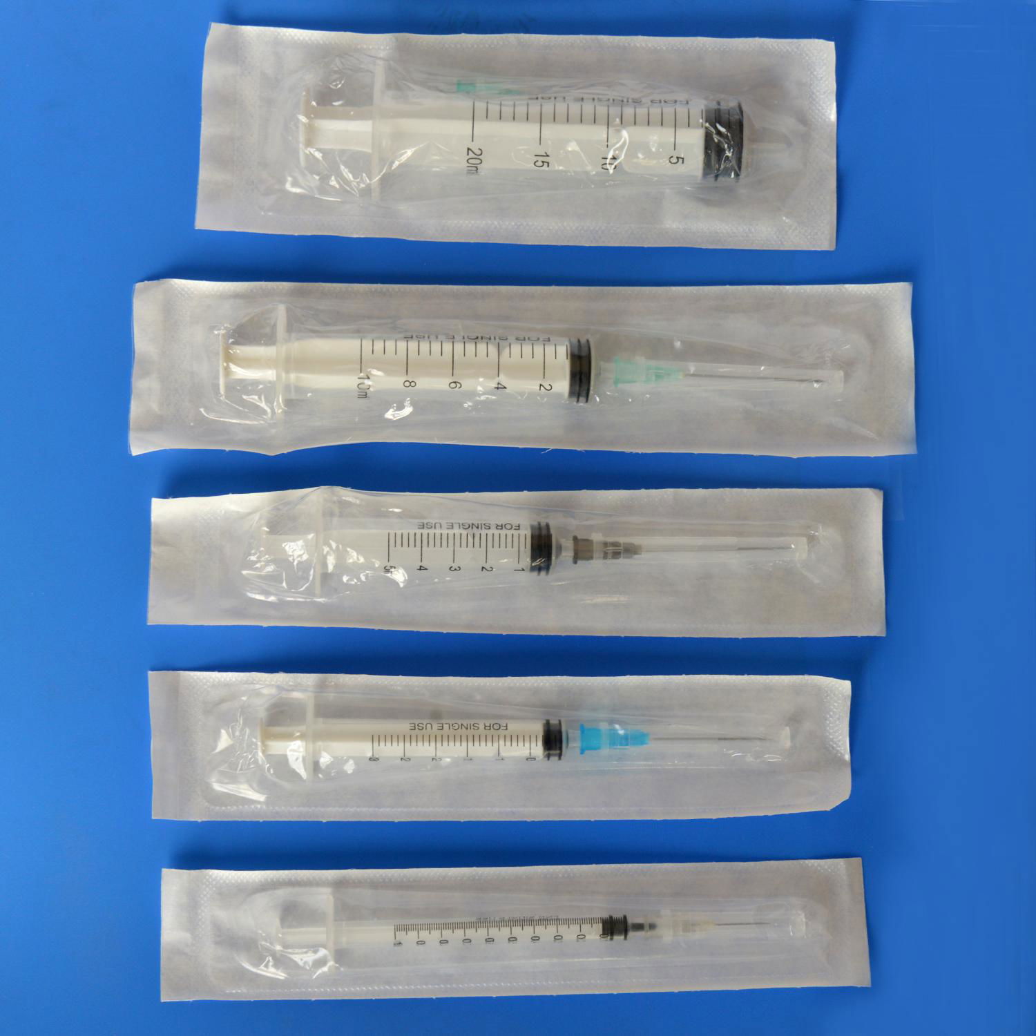 3 part disposable sterile syringes luer lock or luer slip 3