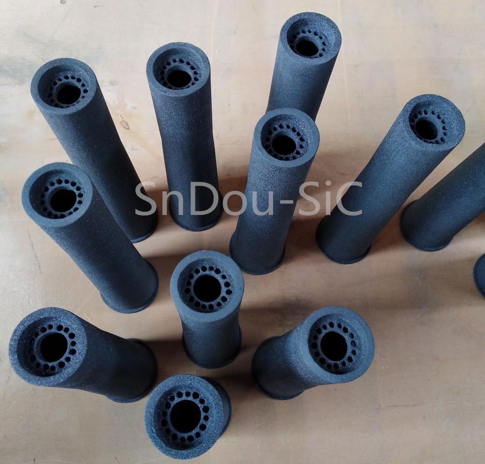 RSiC burner nozzles by recrystallized silicon carbide ceramics SiC burner tubes