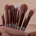 New 13 Four Seasons Green Makeup Brush Set Portable Soft powder blusher Brush ey 1