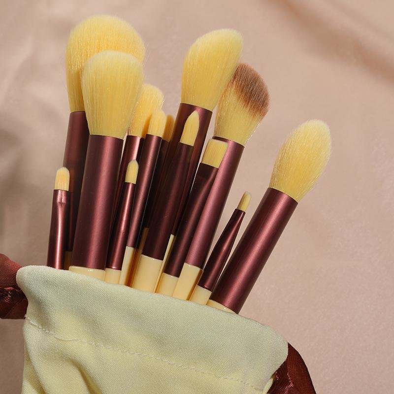 New 13 Four Seasons Green Makeup Brush Set Portable Soft powder blusher Brush ey 3