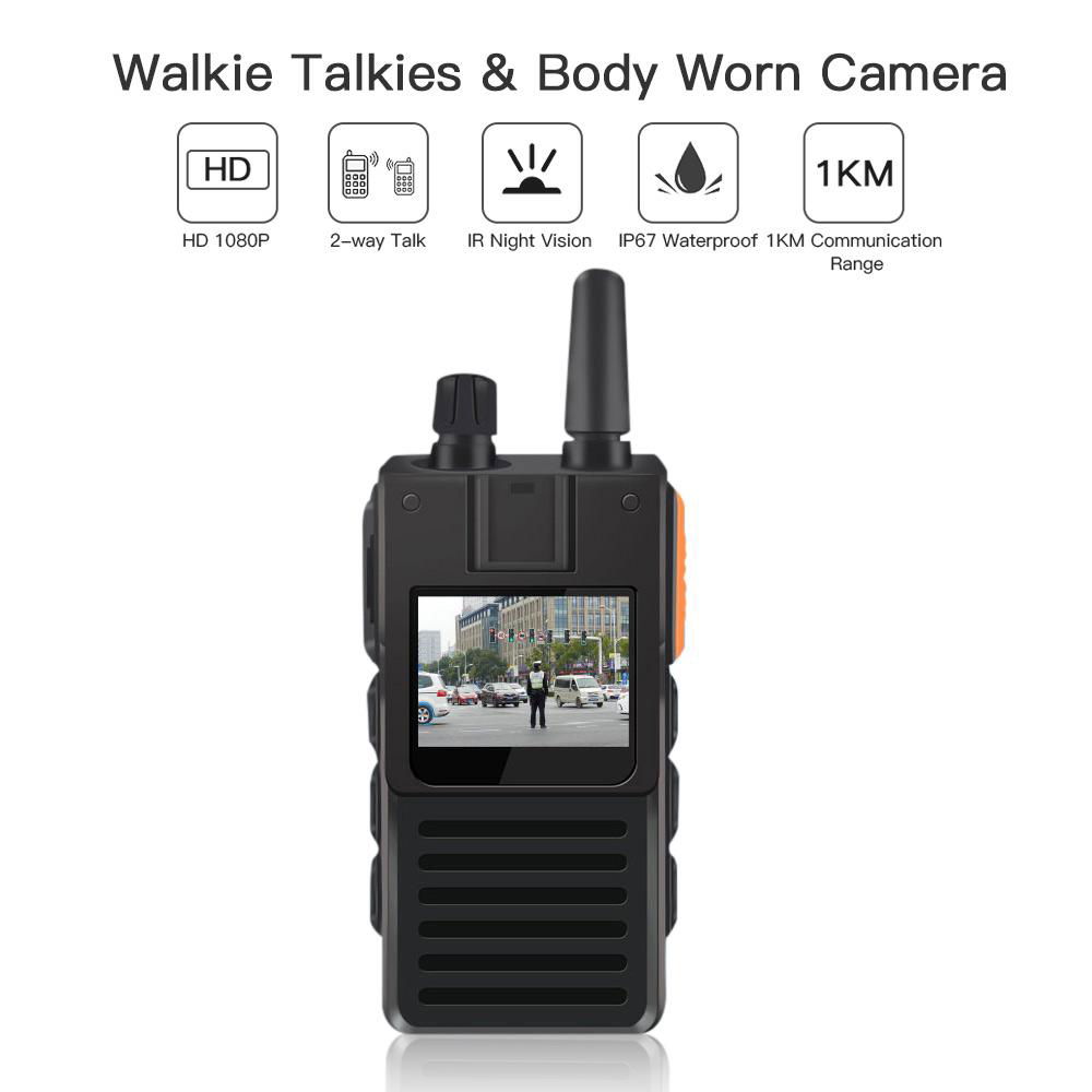  Security Police body Camera&4G Walkie-Talkie AIO Full HD 1296P 30fps