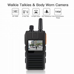  Security Police body Camera&4G Walkie-Talkie AIO Full HD 1296P 30fps