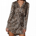 Spring Casual Leopard Print Tunis Dress