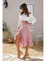 Irregular Frill Long Maxi Beach Skirt Womans Casual Floral Midi Skirt  5