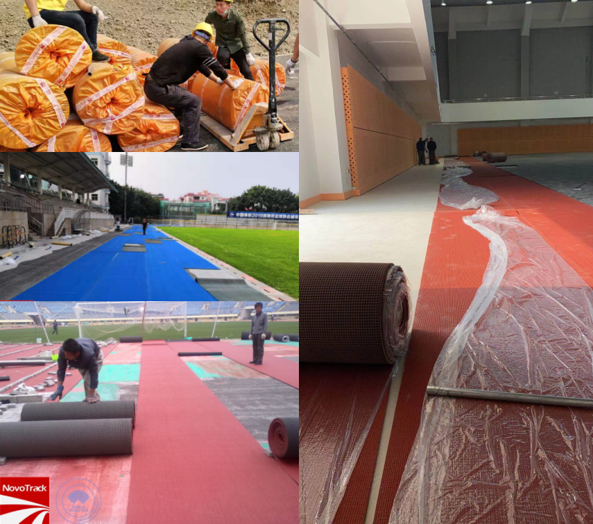 Prefabricated running track Athletic Track IAAF Certificated 4
