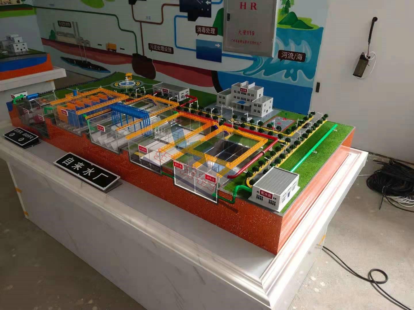 供應污水處理廠模型，自來水廠模型，城市污水處理 4