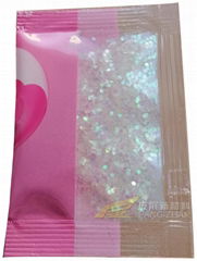 Customized glitter powder in 2g-5g candy bag for DIY